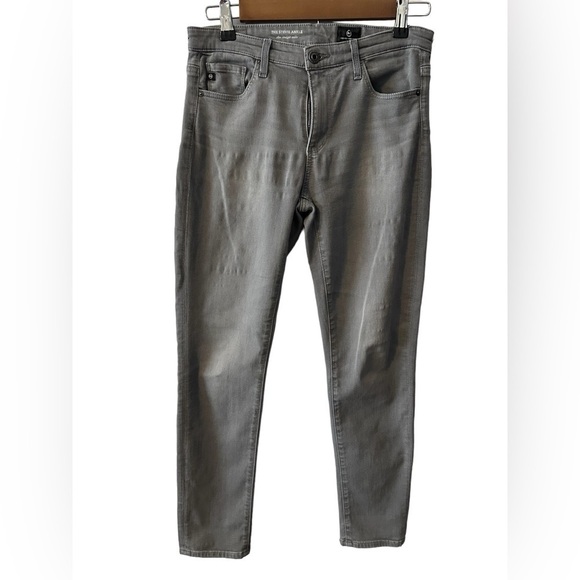 AG Adriano Goldschmied Stevie Slim Straight Ankle Jean gray size 26R - Picture 1 of 12